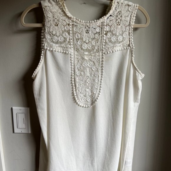 Nordstrom White Crochet Blouse - Picture 1 of 3